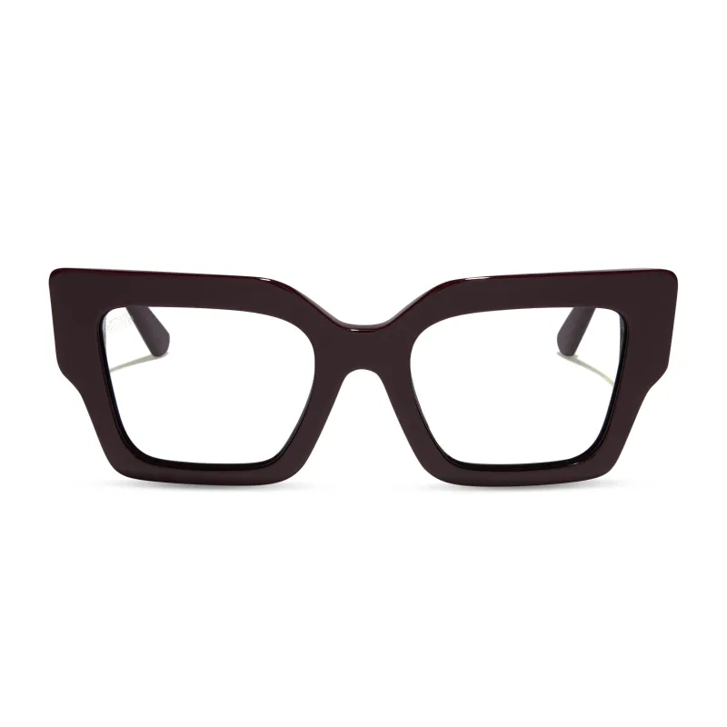 GENERAL LEIA™ - REGAL AUBERGINE CRYSTAL + GLASSES sold by Diff Eyewear