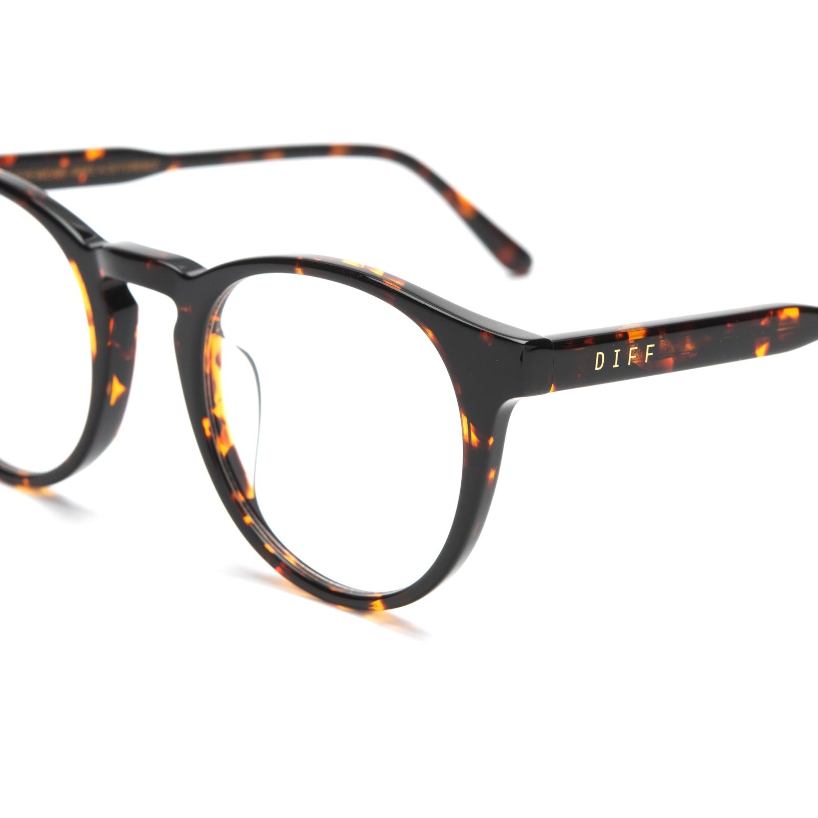 SAWYER - DARK TORTOISE + CLEAR GLASSES sold by Diff Eyewear product image thumbnail 3