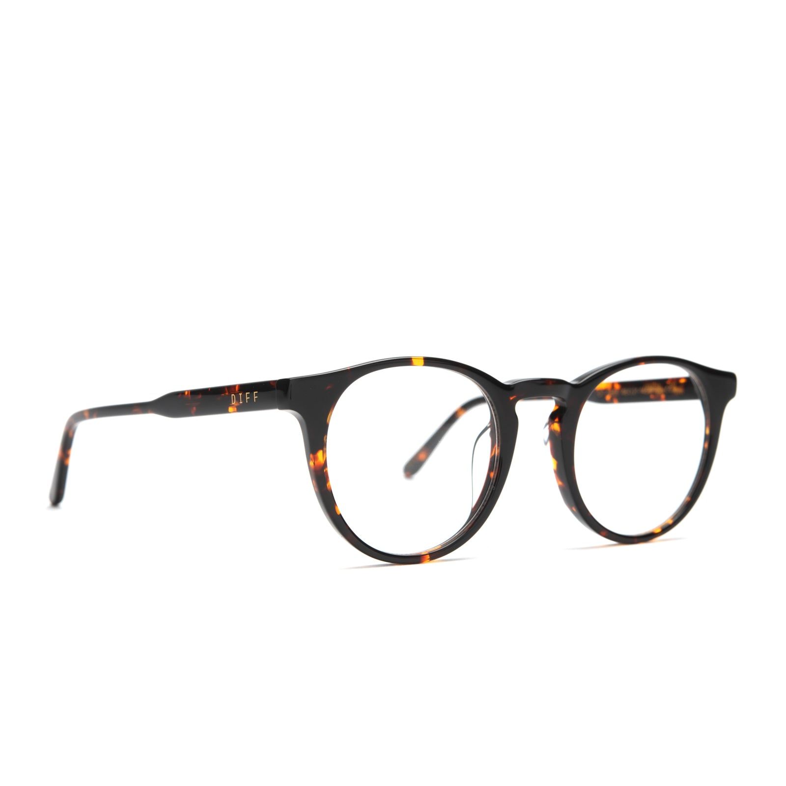 SAWYER - DARK TORTOISE + CLEAR GLASSES sold by Diff Eyewear product image thumbnail 2