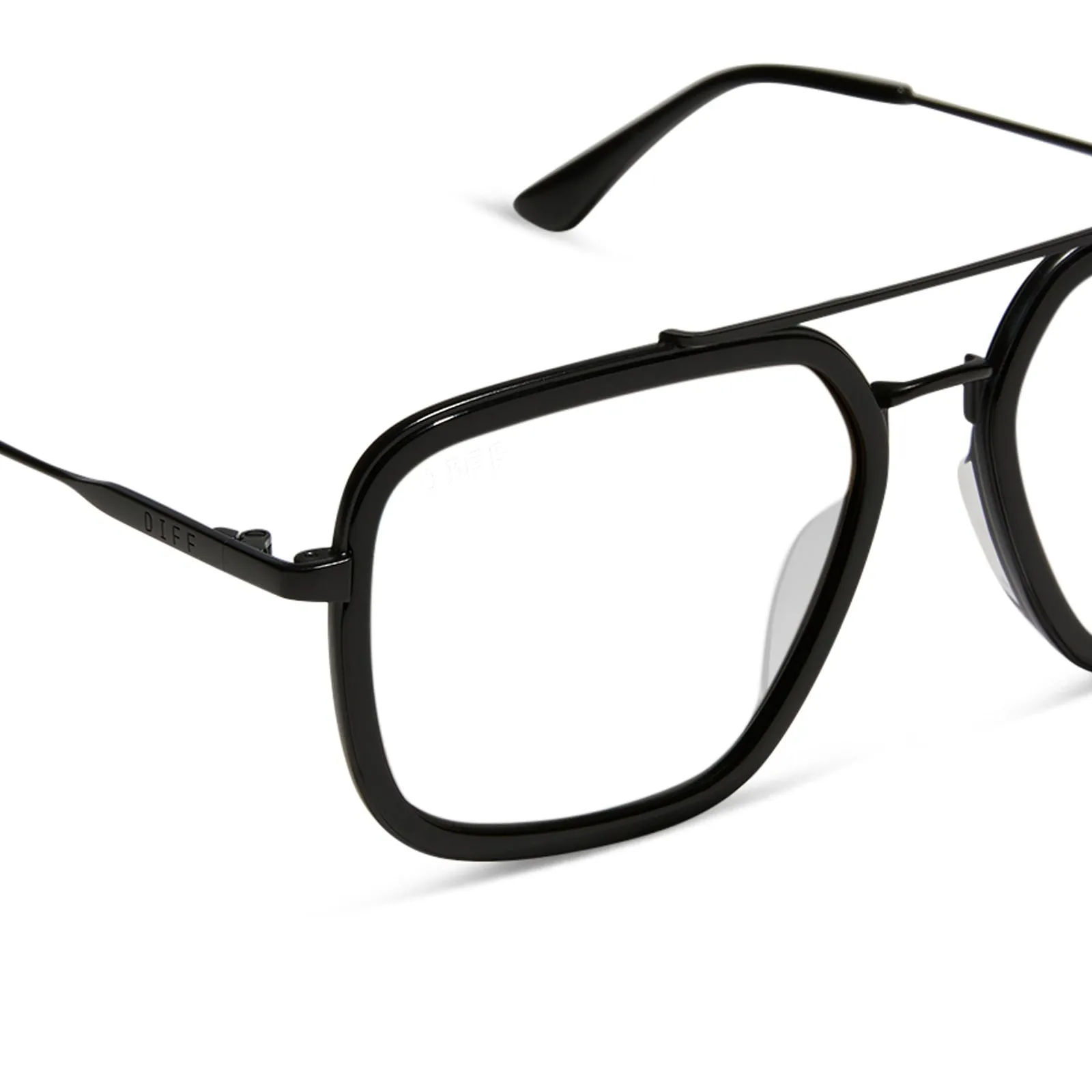 JORDAN - MATTE BLACK + BLACK TEMPLE TIPS + GLASSES sold by Diff Eyewear product image thumbnail 4