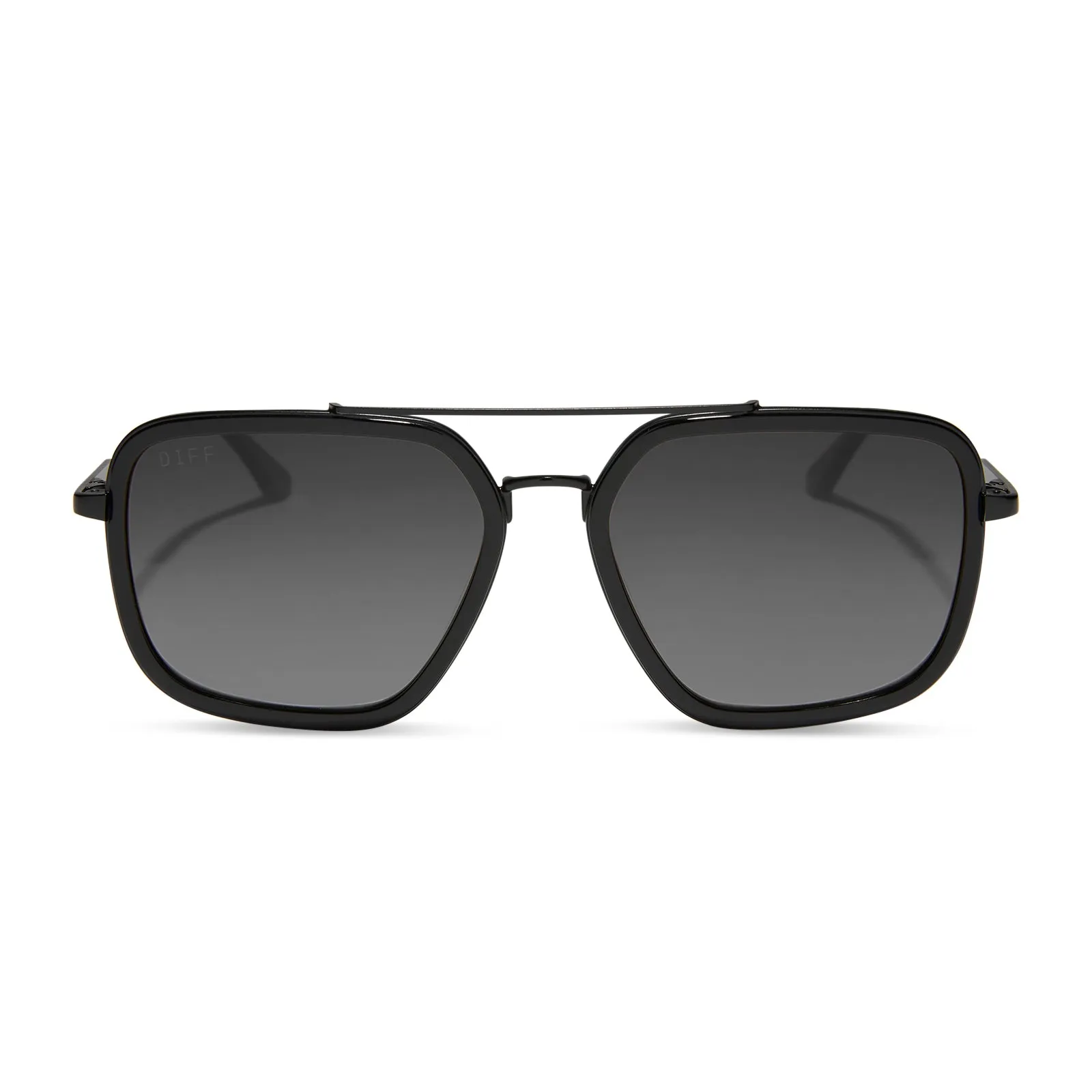 JORDAN - MATTE BLACK + BLACK TEMPLE TIPS + GLASSES sold by Diff Eyewear product image thumbnail 5