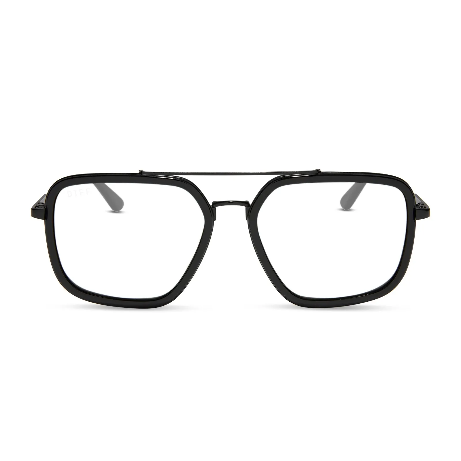JORDAN - MATTE BLACK + BLACK TEMPLE TIPS + GLASSES sold by Diff Eyewear
