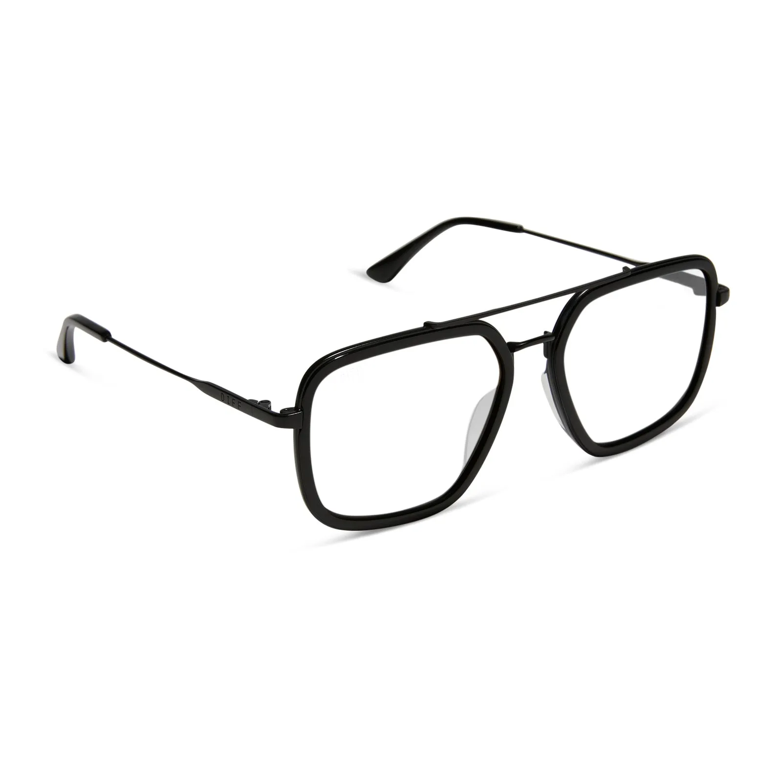 JORDAN - MATTE BLACK + BLACK TEMPLE TIPS + GLASSES sold by Diff Eyewear product image thumbnail 2
