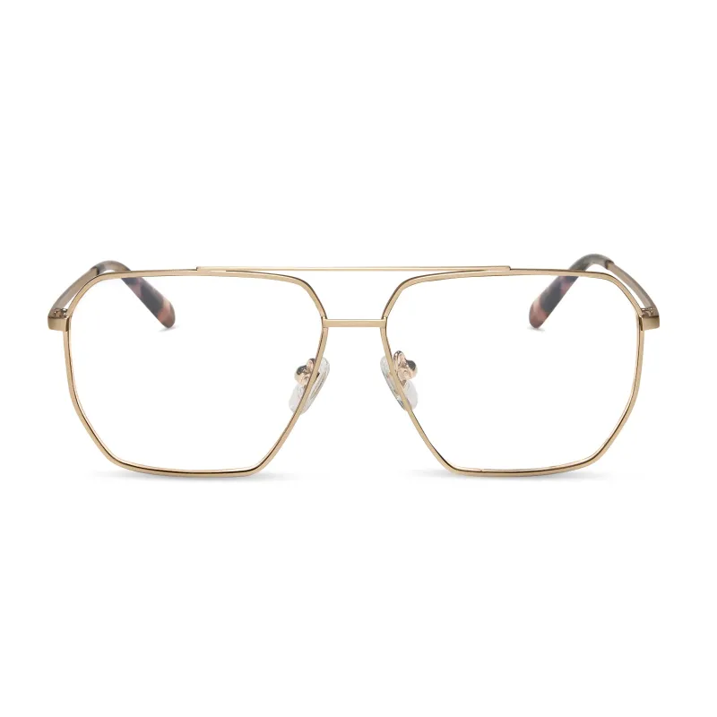 BERKELY - BRUSHED GOLD + GLASSES sold by Diff Eyewear