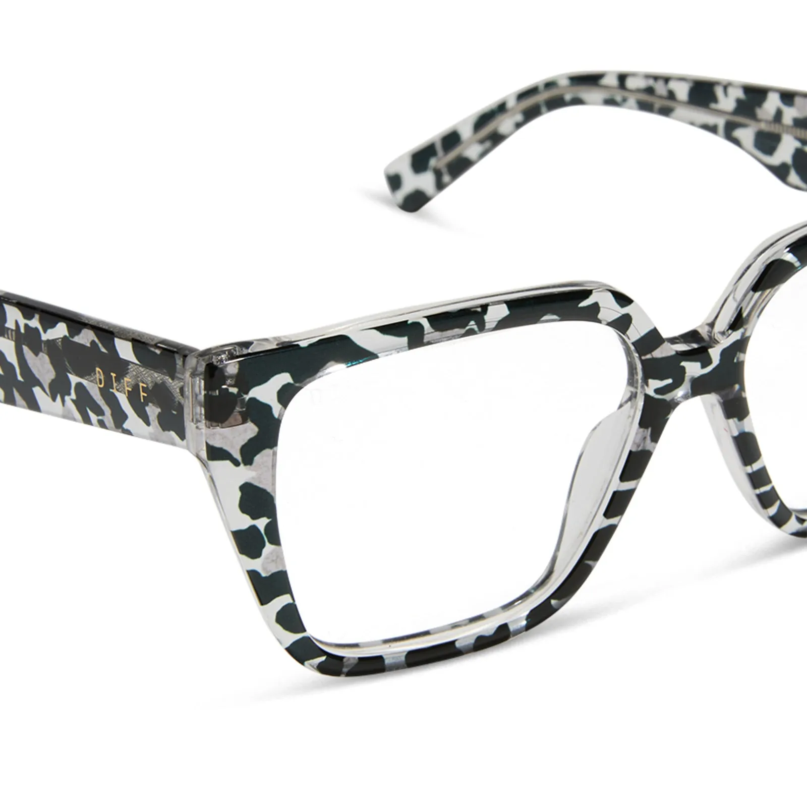 OLIVE - CLEAR LEOPARD + GLASSES sold by Diff Eyewear product image thumbnail 4