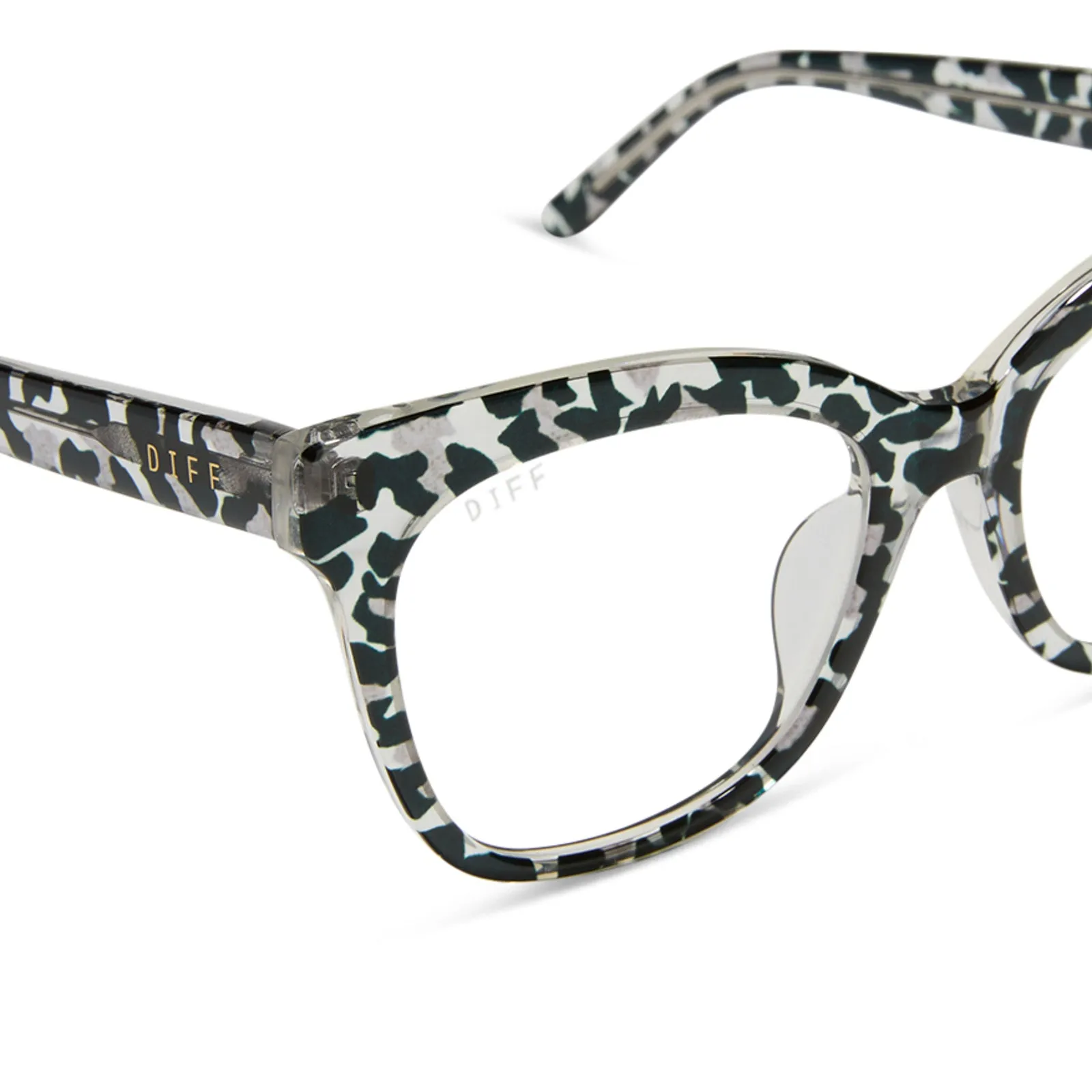 WINSTON - CLEAR LEOPARD + GLASSES sold by Diff Eyewear product image thumbnail 4