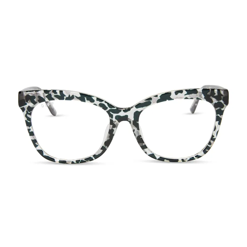 WINSTON - CLEAR LEOPARD + GLASSES sold by Diff Eyewear