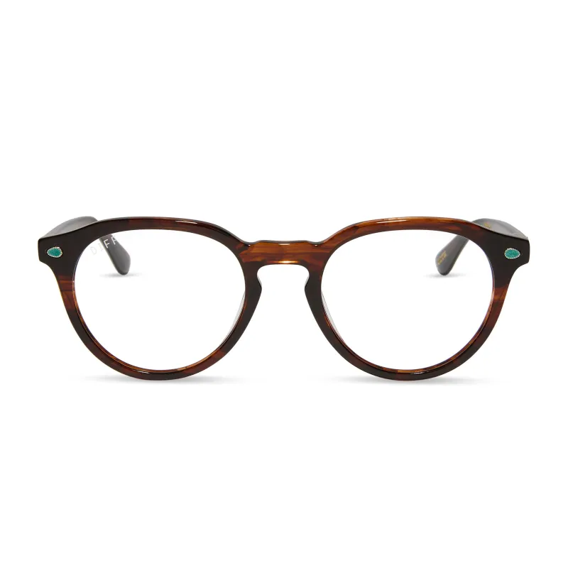 BETH - WARM SEQUOIA TORTOISE + GLASSES sold by Diff Eyewear