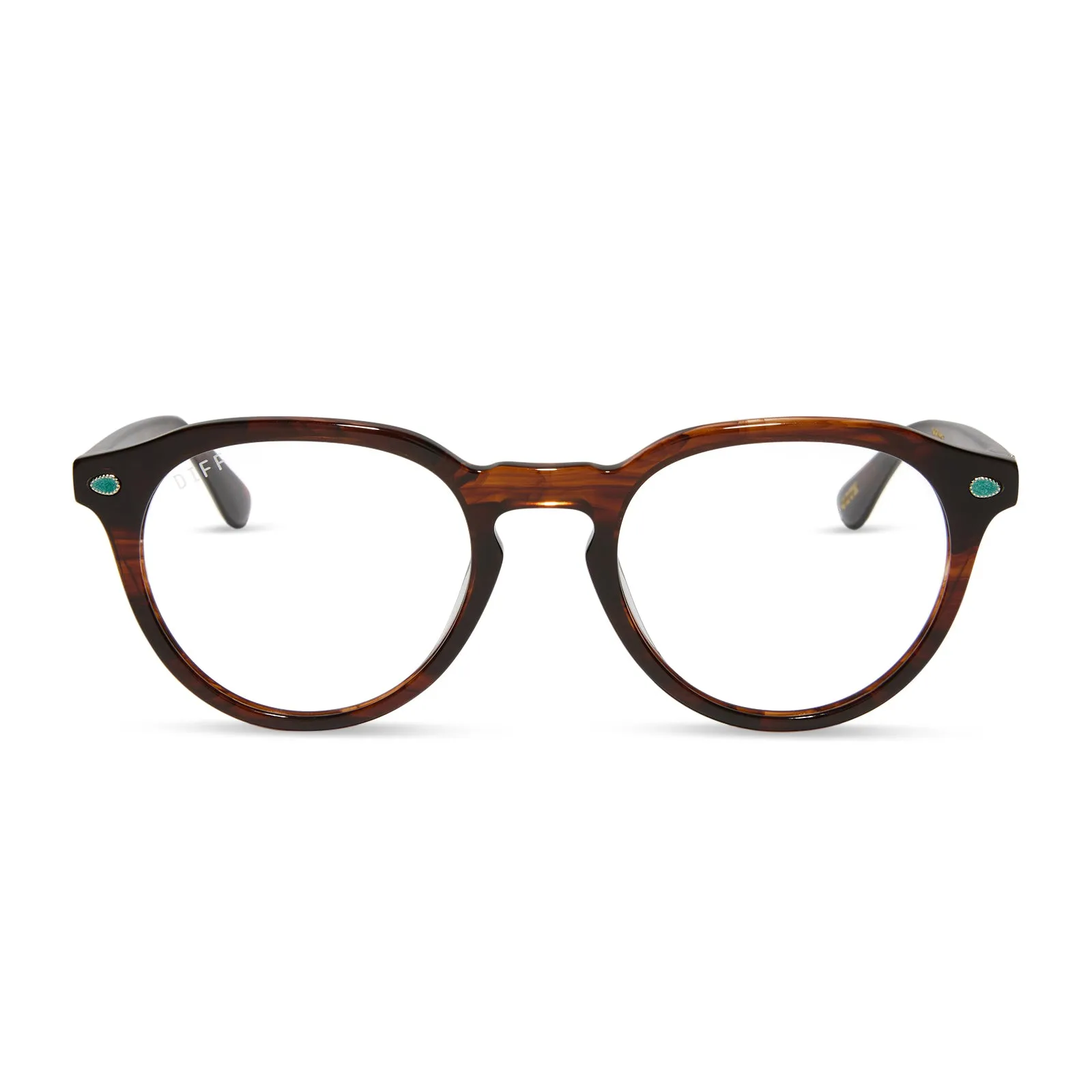 BETH - WARM SEQUOIA TORTOISE + GLASSES sold by Diff Eyewear