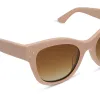 EVA - NUDE + BROWN GRADIENT + POLARIZED SUNGLASSES sold by Diff Eyewear