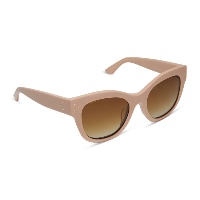 EVA - NUDE + BROWN GRADIENT + POLARIZED SUNGLASSES sold by Diff Eyewear