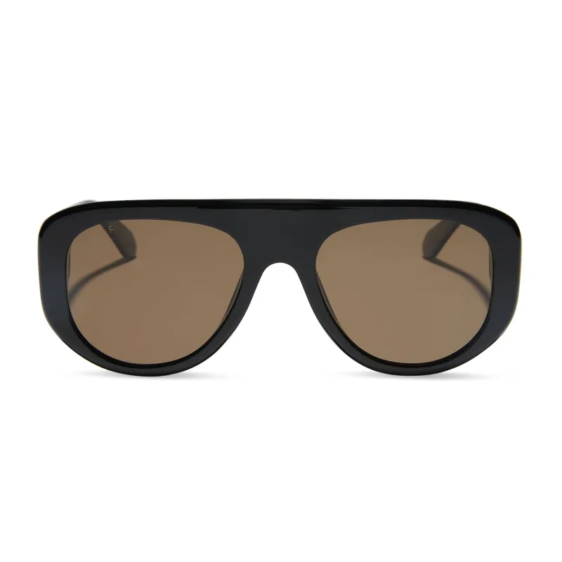 MORGAN - BLACK + BROWN + POLARIZED SUNGLASSES made by Diff Eyewear