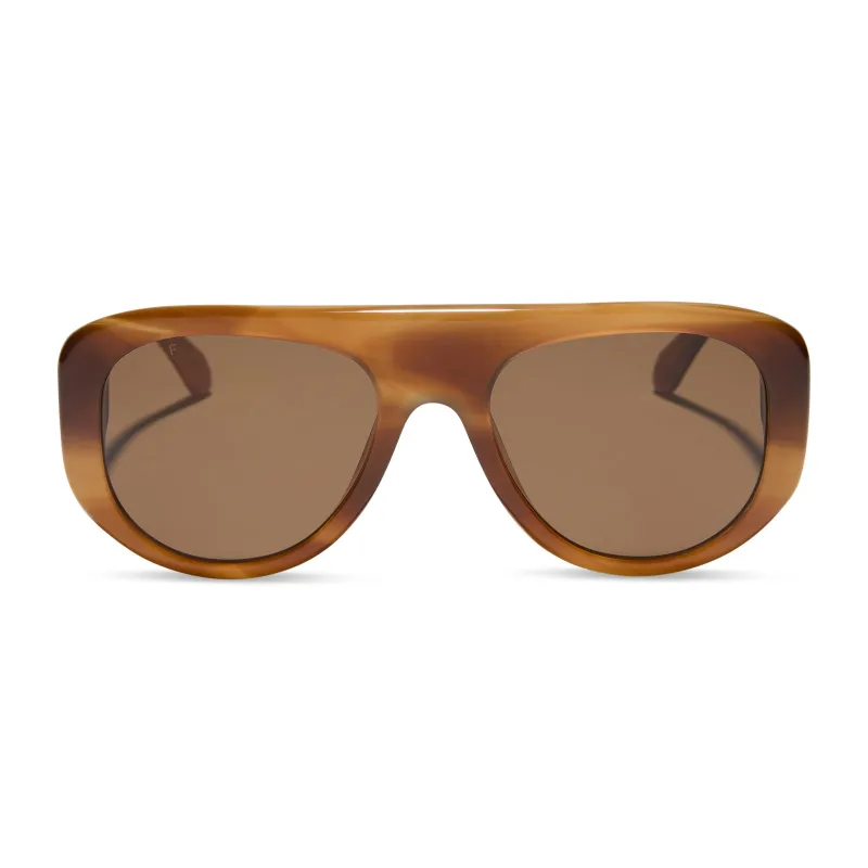 MORGAN - TAWNY TORTOISE + BROWN SUNGLASSES sold by Diff Eyewear