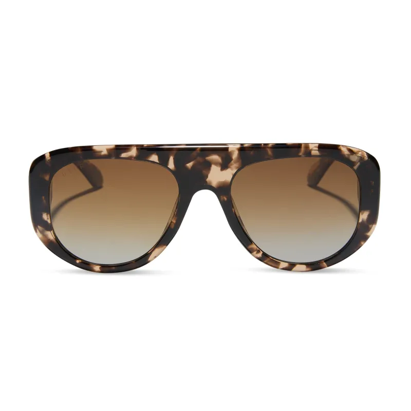 MORGAN - ESPRESSO TORTOISE + BROWN GRADIENT + POLARIZED SUNGLASSES made by Diff Eyewear