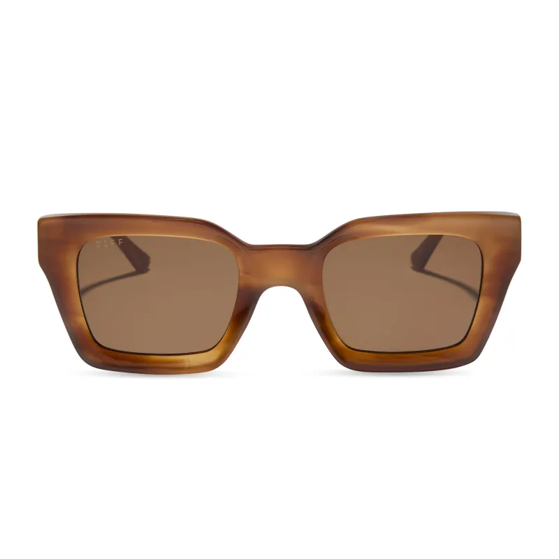 GREER - TAWNY TORTOISE + BROWN SUNGLASSES sold by Diff Eyewear