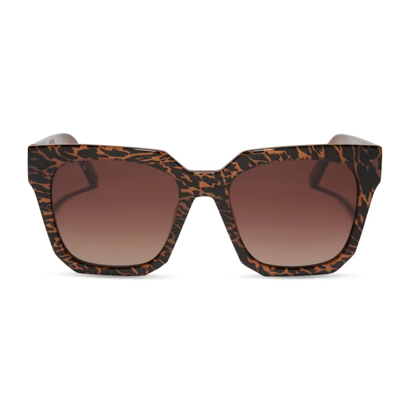 ARIANA - ANIMAL + BROWN GRADIENT + POLARIZED SUNGLASSES sold by Diff Eyewear