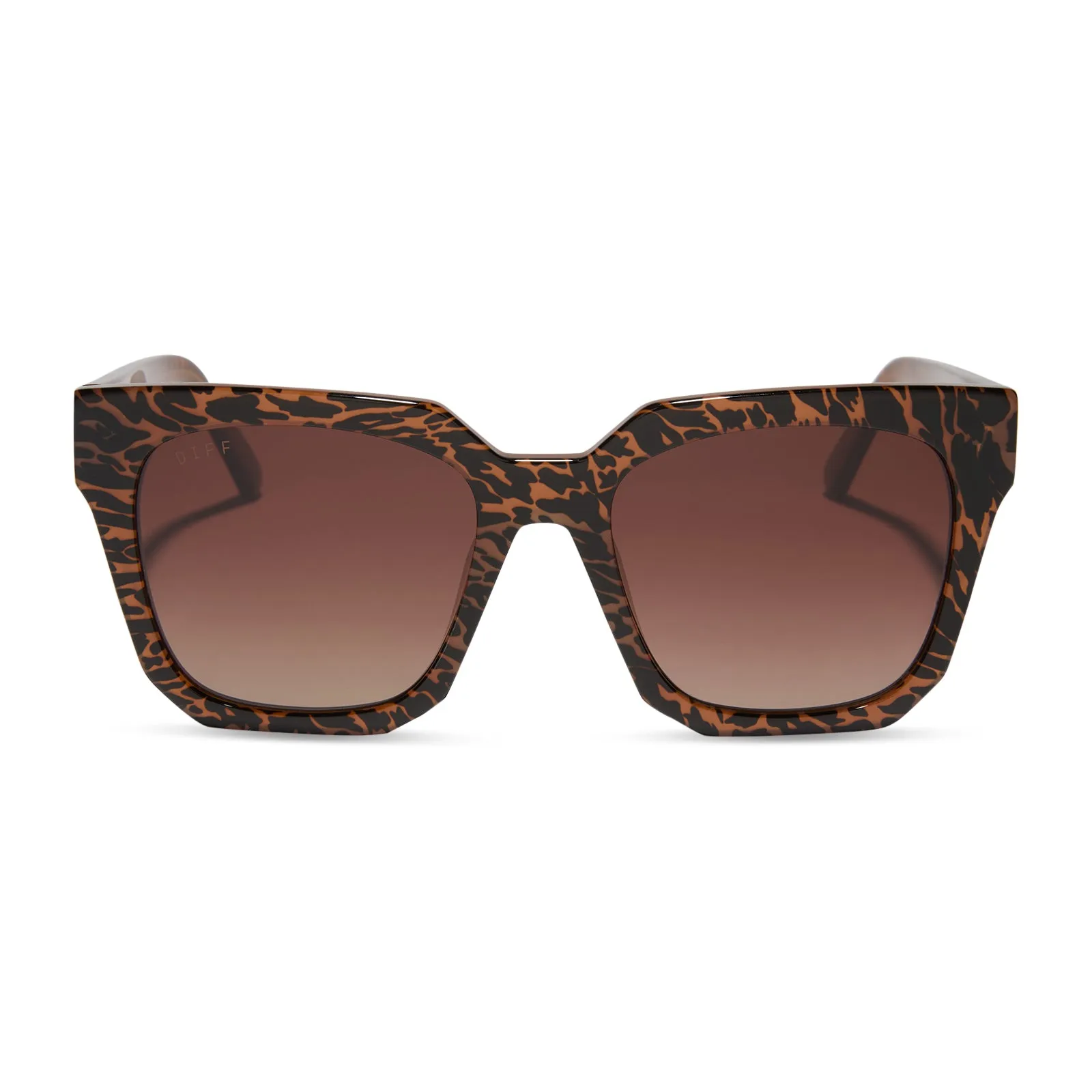 ARIANA - ANIMAL + BROWN GRADIENT + POLARIZED SUNGLASSES sold by Diff Eyewear