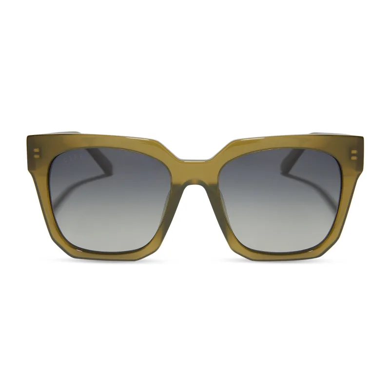 ARIANA - RICH OLIVE + GREY GRADIENT + POLARIZED SUNGLASSES sold by Diff Eyewear