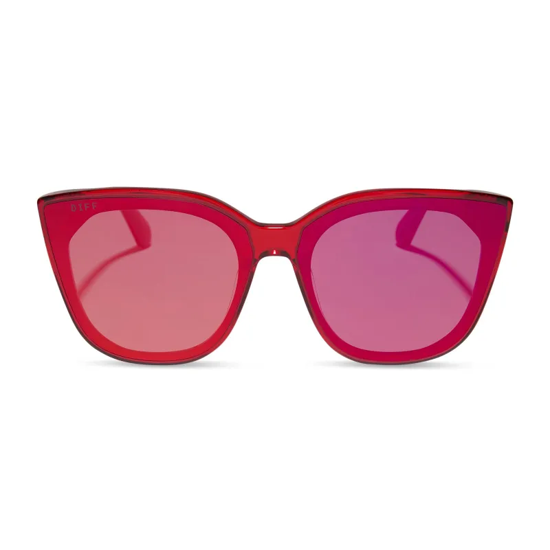 GJELINA - RED HOT SUMMER + RED HOT SUMMER MIRROR SUNGLASSES sold by Diff Eyewear