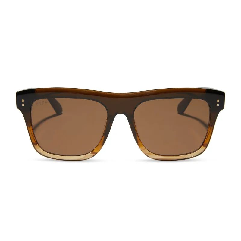 SAMMY - WHISKEY FADE + BROWN + POLARIZED SUNGLASSES sold by Diff Eyewear