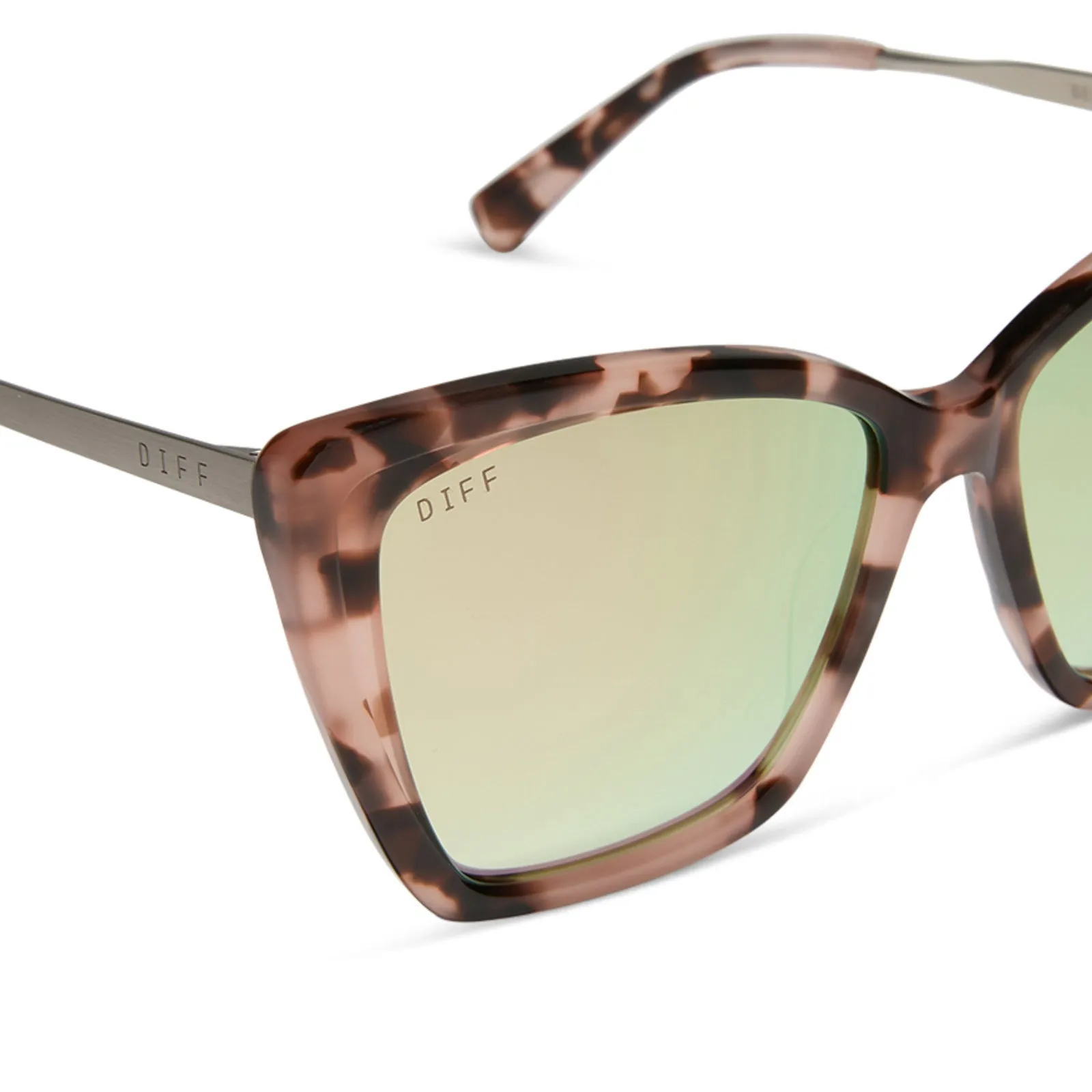 BECKY II - HIMALAYAN TORT + TAUPE MIRROR + POLARIZED SUNGLASSES sold by Diff Eyewear product image thumbnail 5