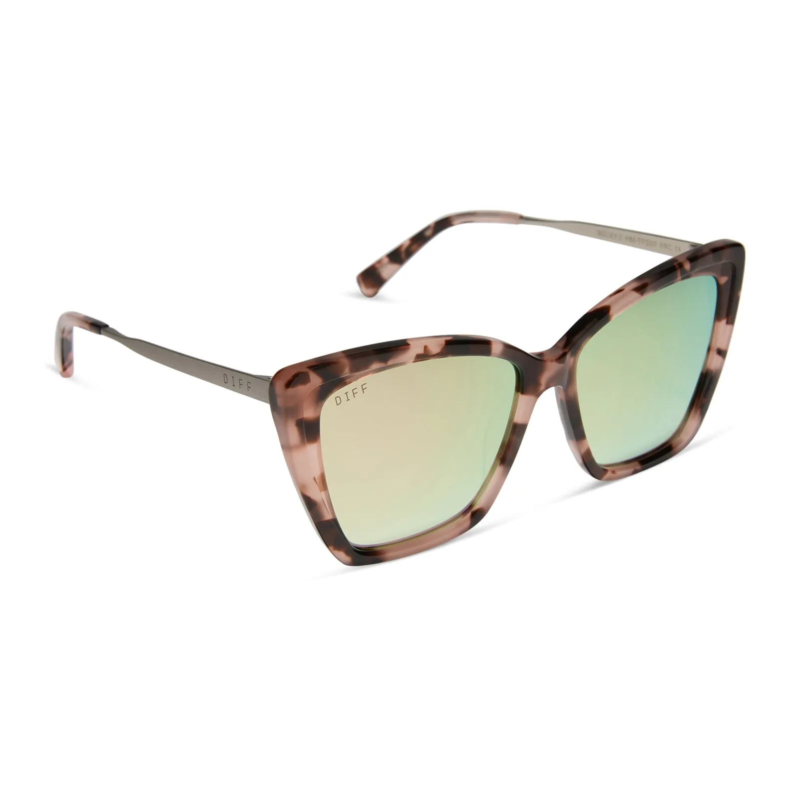BECKY II - HIMALAYAN TORT + TAUPE MIRROR + POLARIZED SUNGLASSES sold by Diff Eyewear product image thumbnail 2