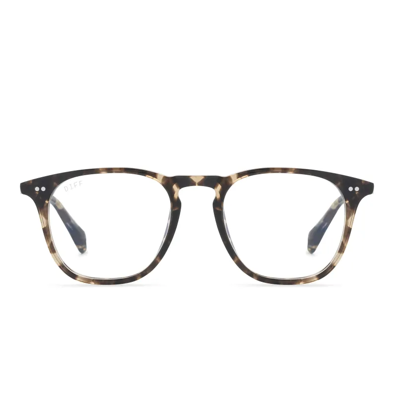 MAXWELL - ESPRESSO TORTOISE + BLUE LIGHT TECHNOLOGY GLASSES sold by Diff Eyewear