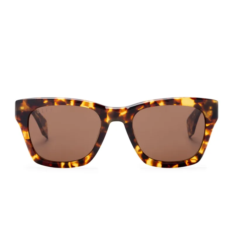 DEAN - AMBER TORTOISE + BROWN POLARIZED SUNGLASSES sold by Diff Eyewear