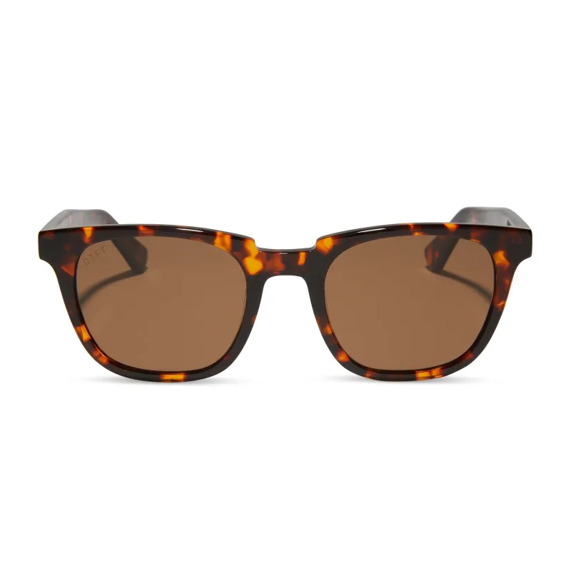 COLTON - RICH TORTOISE + BROWN + POLARIZED SUNGLASSES sold by Diff Eyewear