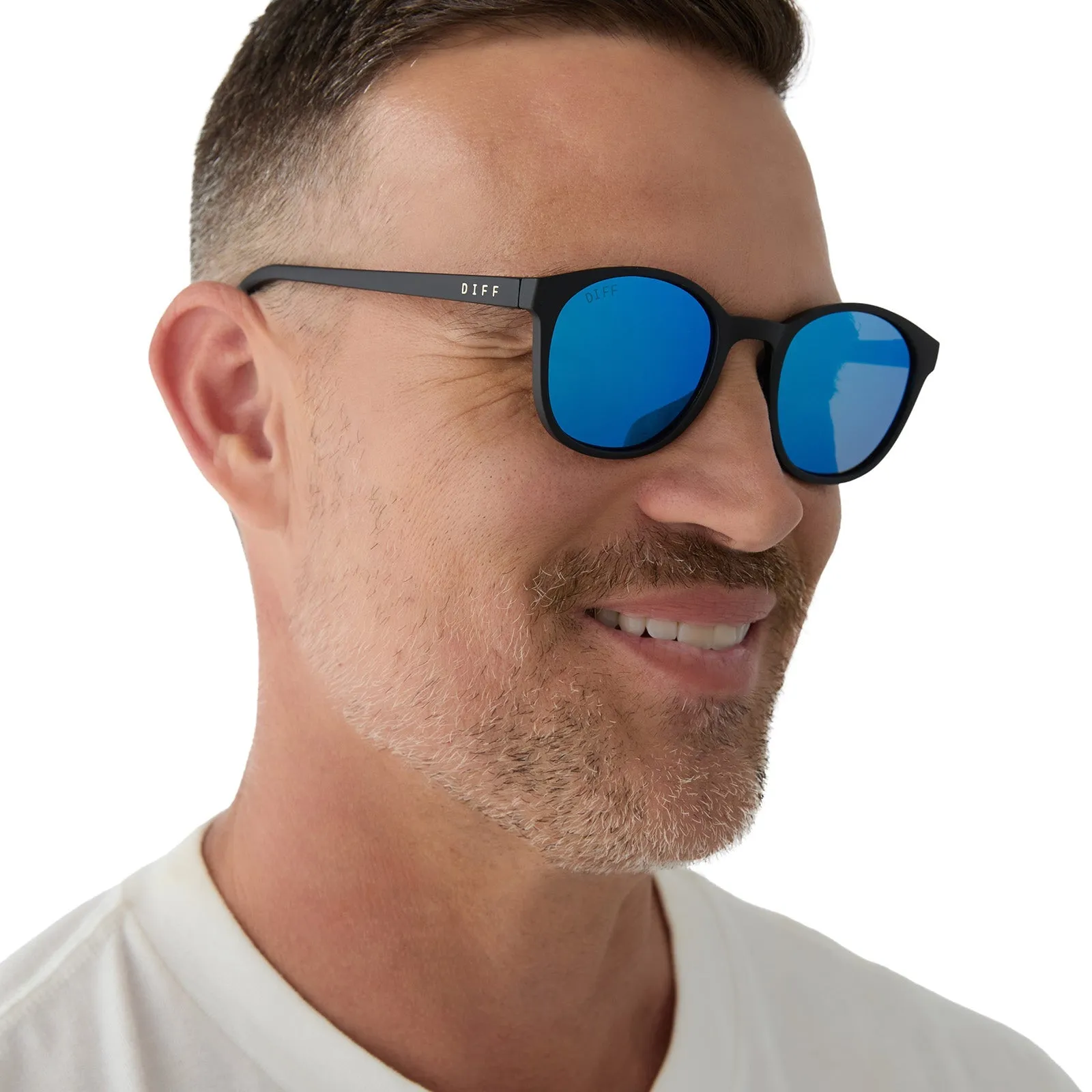 VOLLEY - MATTE BLACK + BLUE MIRROR + POLARIZED SUNGLASSES sold by Diff Eyewear product image thumbnail 2