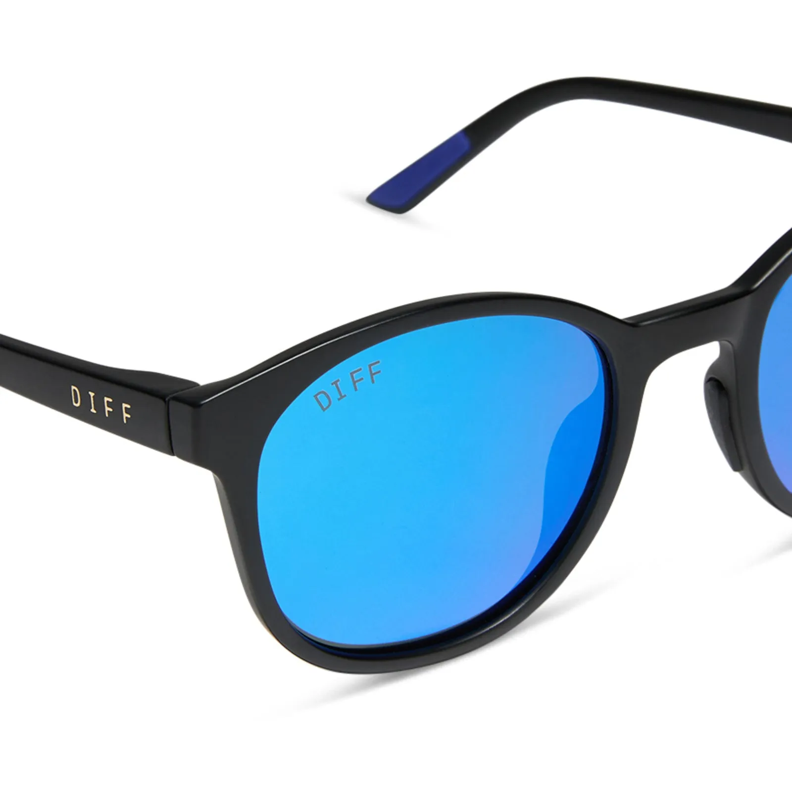VOLLEY - MATTE BLACK + BLUE MIRROR + POLARIZED SUNGLASSES sold by Diff Eyewear product image thumbnail 5