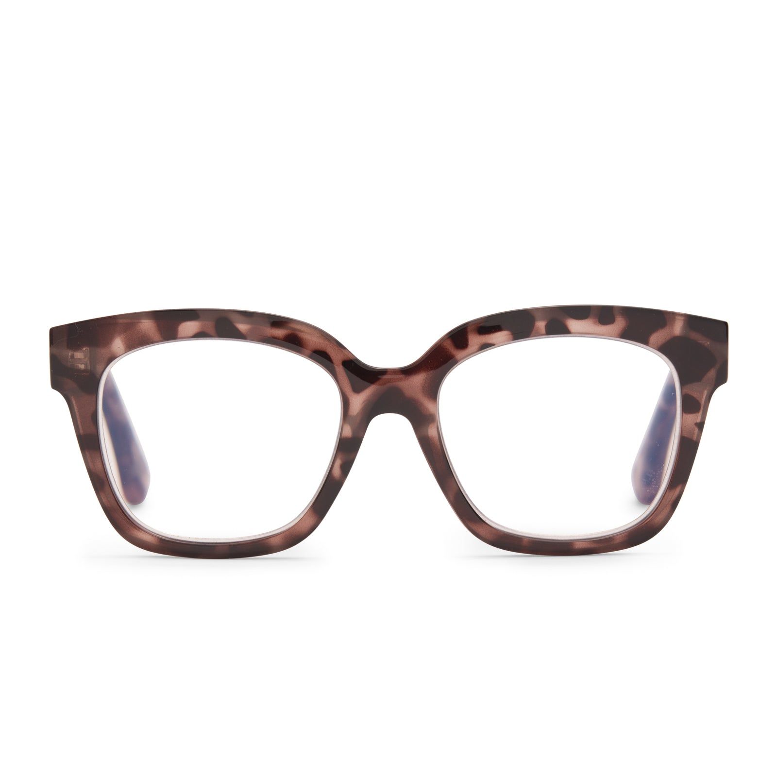 AVA - BEIGE TORTOISE + CLEAR GLASSES sold by Diff Eyewear