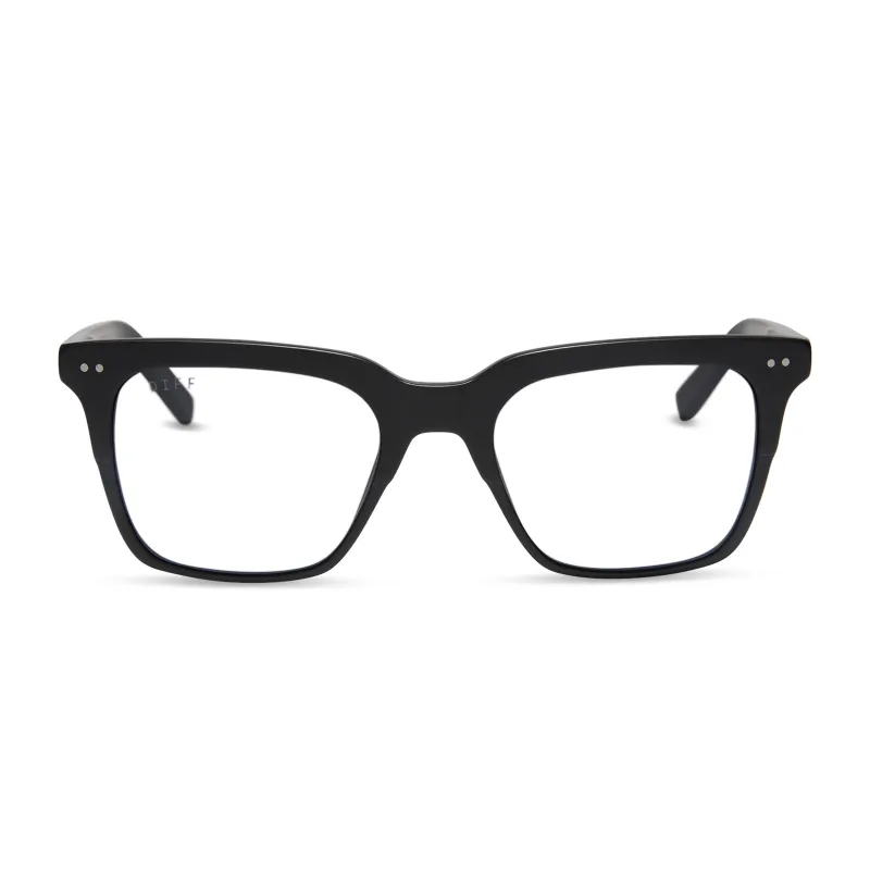 BILLIE - MATTE BLACK + GLASSES made by Diff Eyewear