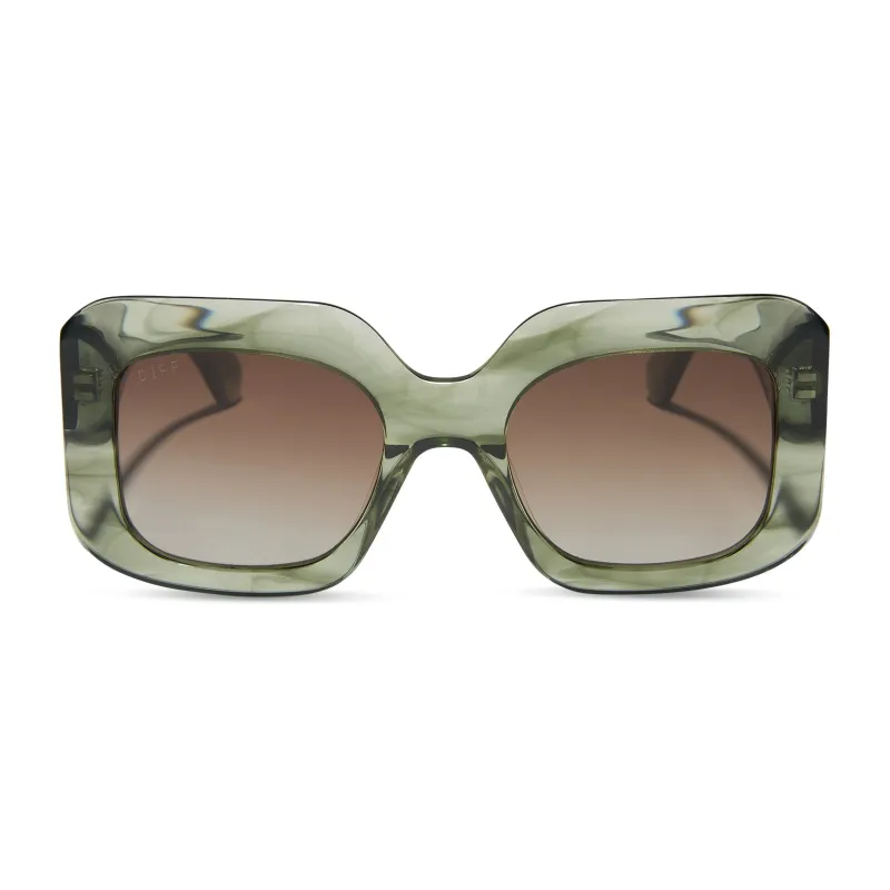 GIADA - COOL MATCHA + BROWN GRADIENT + POLARIZED SUNGLASSES sold by Diff Eyewear