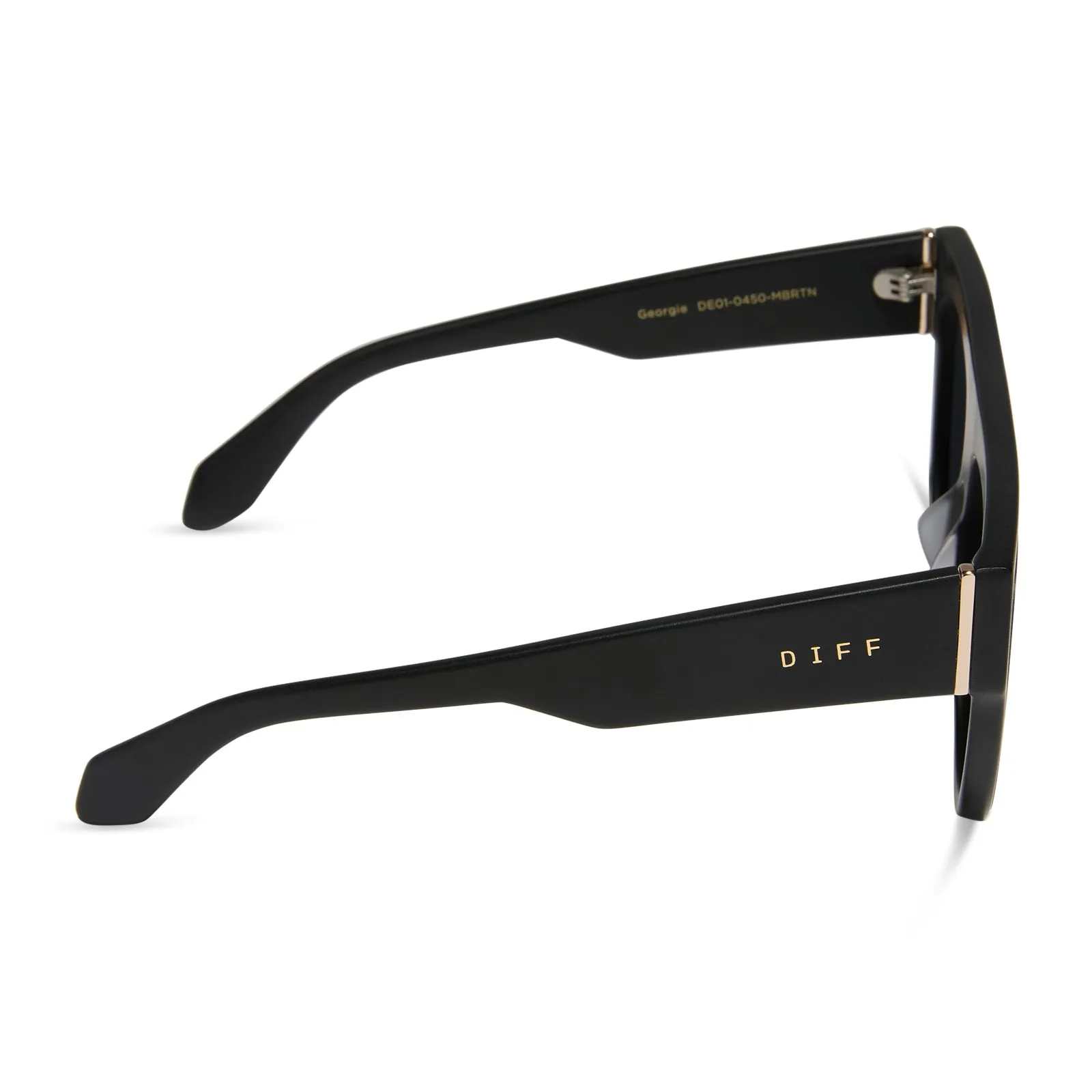 GEORGIE - MATTE BLACK + RED HOT SUMMER MIRROR SUNGLASSES sold by Diff Eyewear product image thumbnail 3