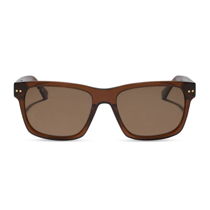 GINO XL - WHISKEY + BROWN + POLARIZED SUNGLASSES made by Diff Eyewear