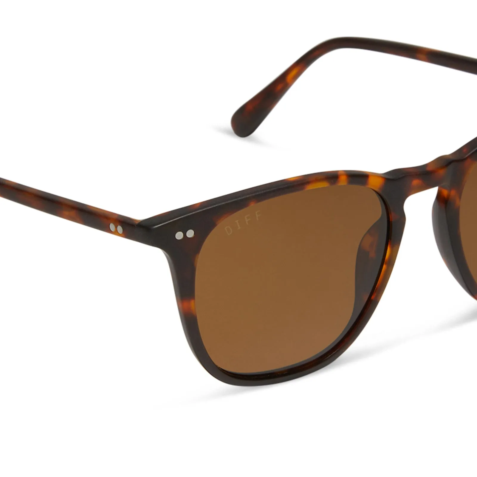 MAXWELL XL - MATTE RICH TORTOISE + BROWN + POLARIZED SUNGLASSES sold by Diff Eyewear product image thumbnail 4