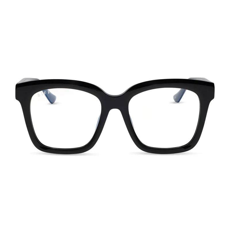 MEREDITH - BLACK + BLUE LIGHT GLASSES made by Diff Eyewear