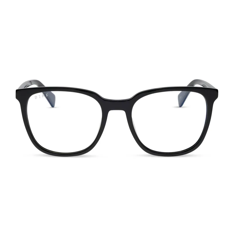 PARKER - BLACK + BLUE LIGHT GLASSES made by Diff Eyewear