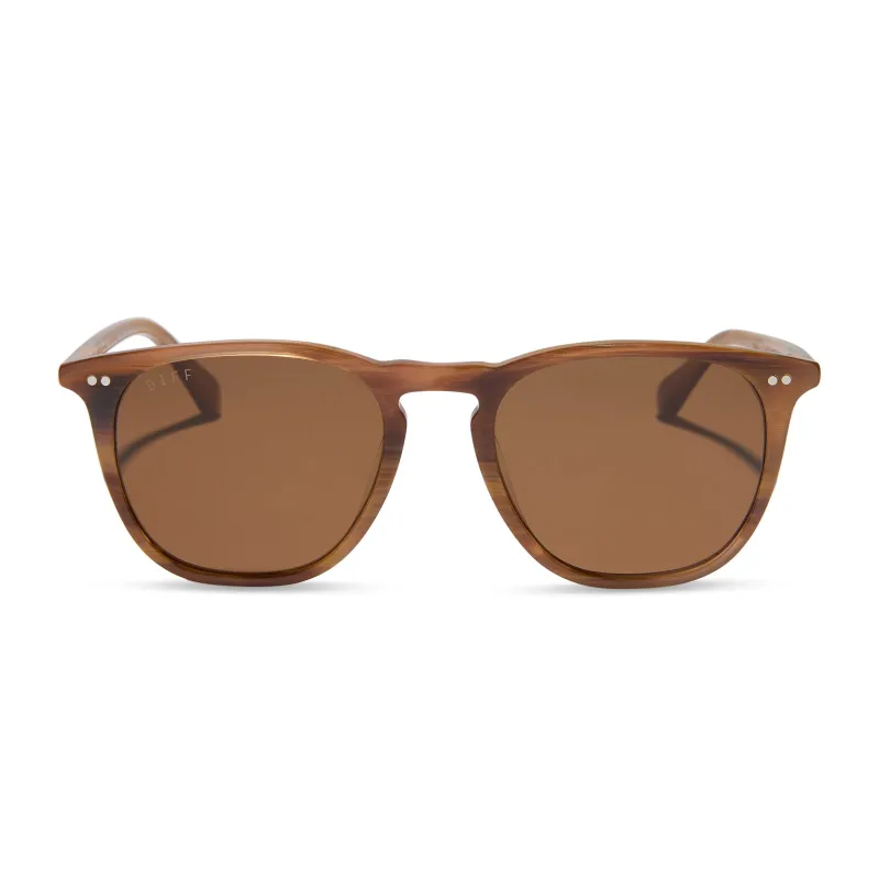 MAXWELL XL - LONGHORN + BROWN + POLARIZED SUNGLASSES sold by Diff Eyewear