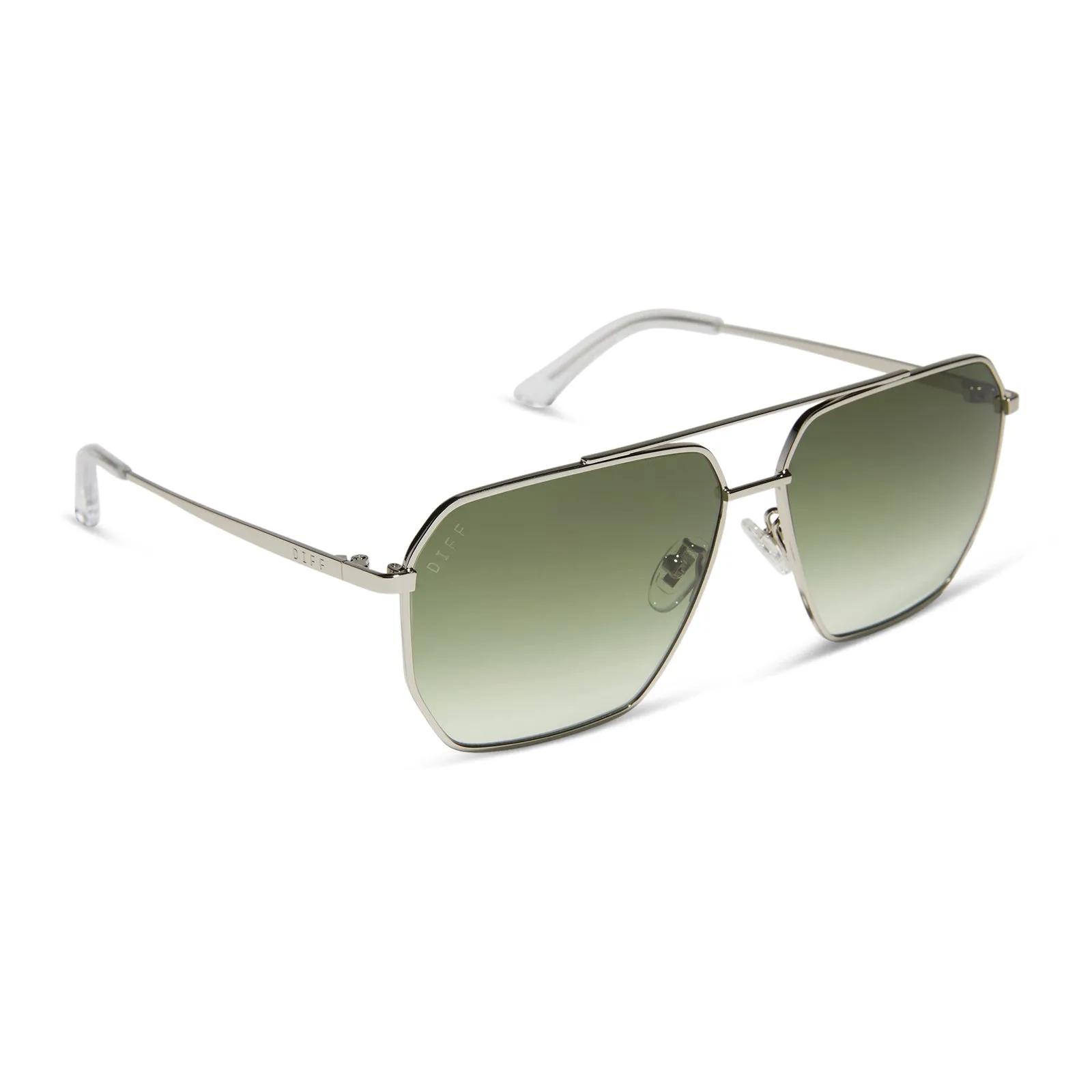 BERKELY - SILVER + COOL MATCHA GRADIENT SUNGLASSES sold by Diff Eyewear product image thumbnail 2