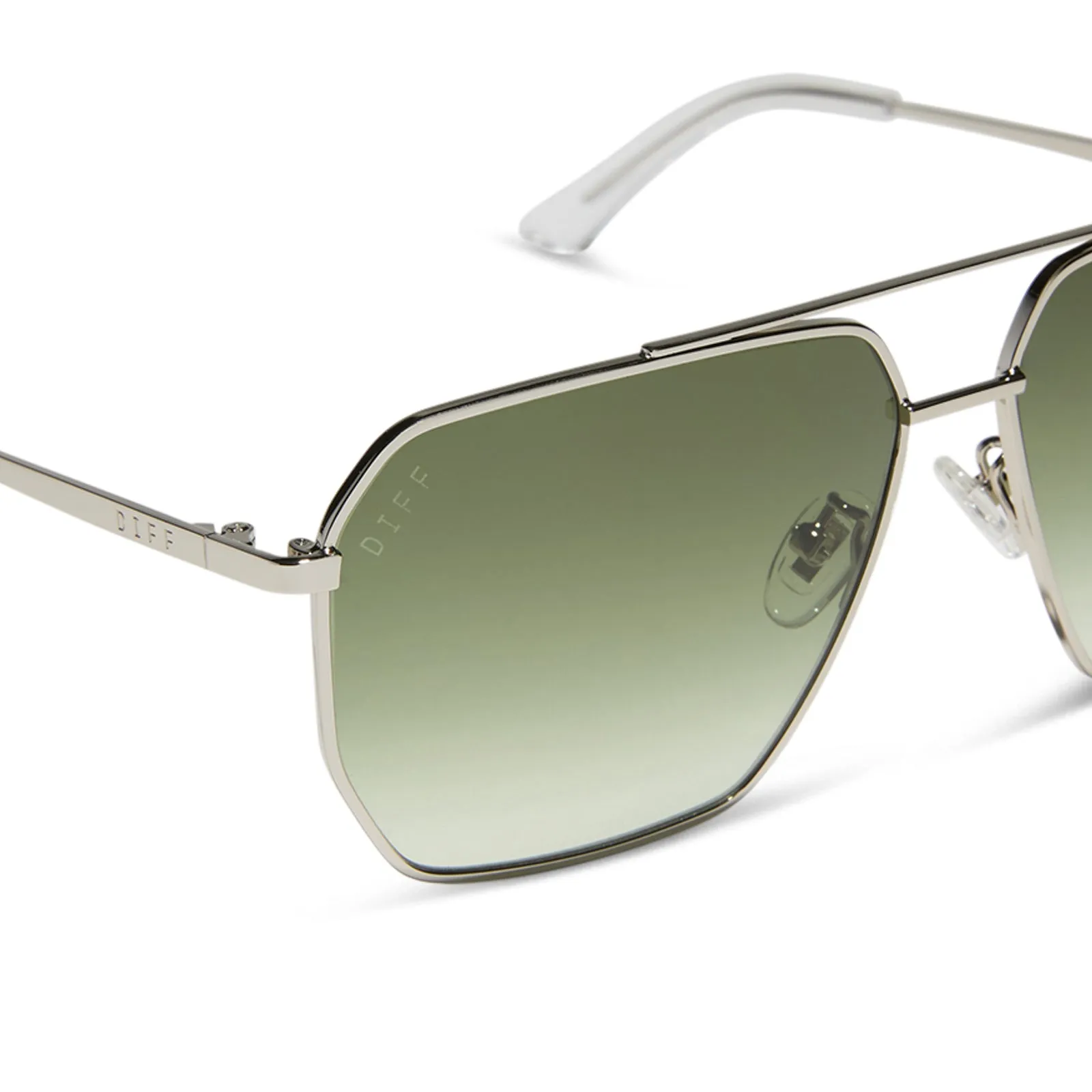 BERKELY - SILVER + COOL MATCHA GRADIENT SUNGLASSES sold by Diff Eyewear product image thumbnail 4