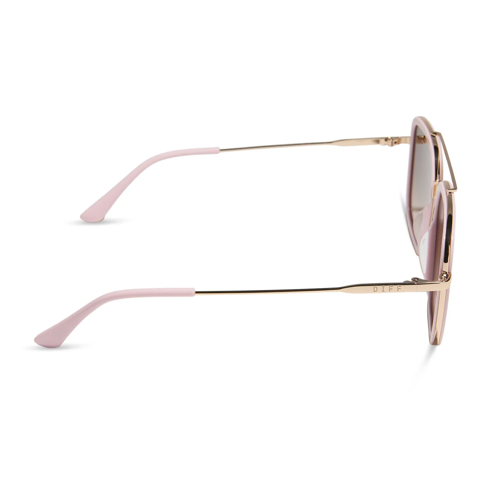 JORDAN - POWDER PINK + GOLD + BROWN GRADIENT SUNGLASSES sold by Diff Eyewear product image thumbnail 3