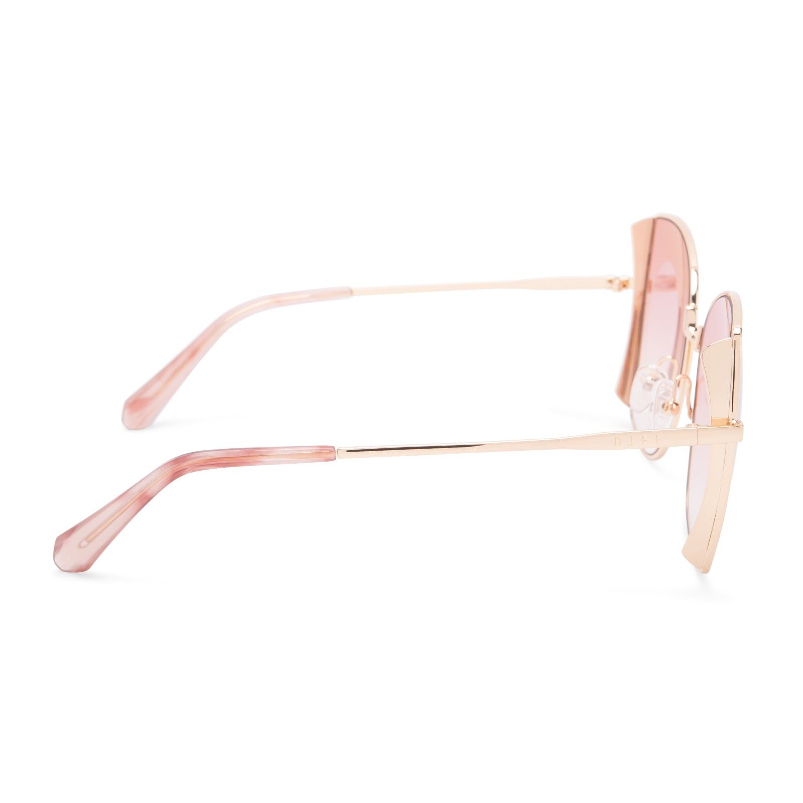 DONNA - GOLD W/CASSIS + PINK GRADIENT SUNGLASSES sold by Diff Eyewear product image thumbnail 4
