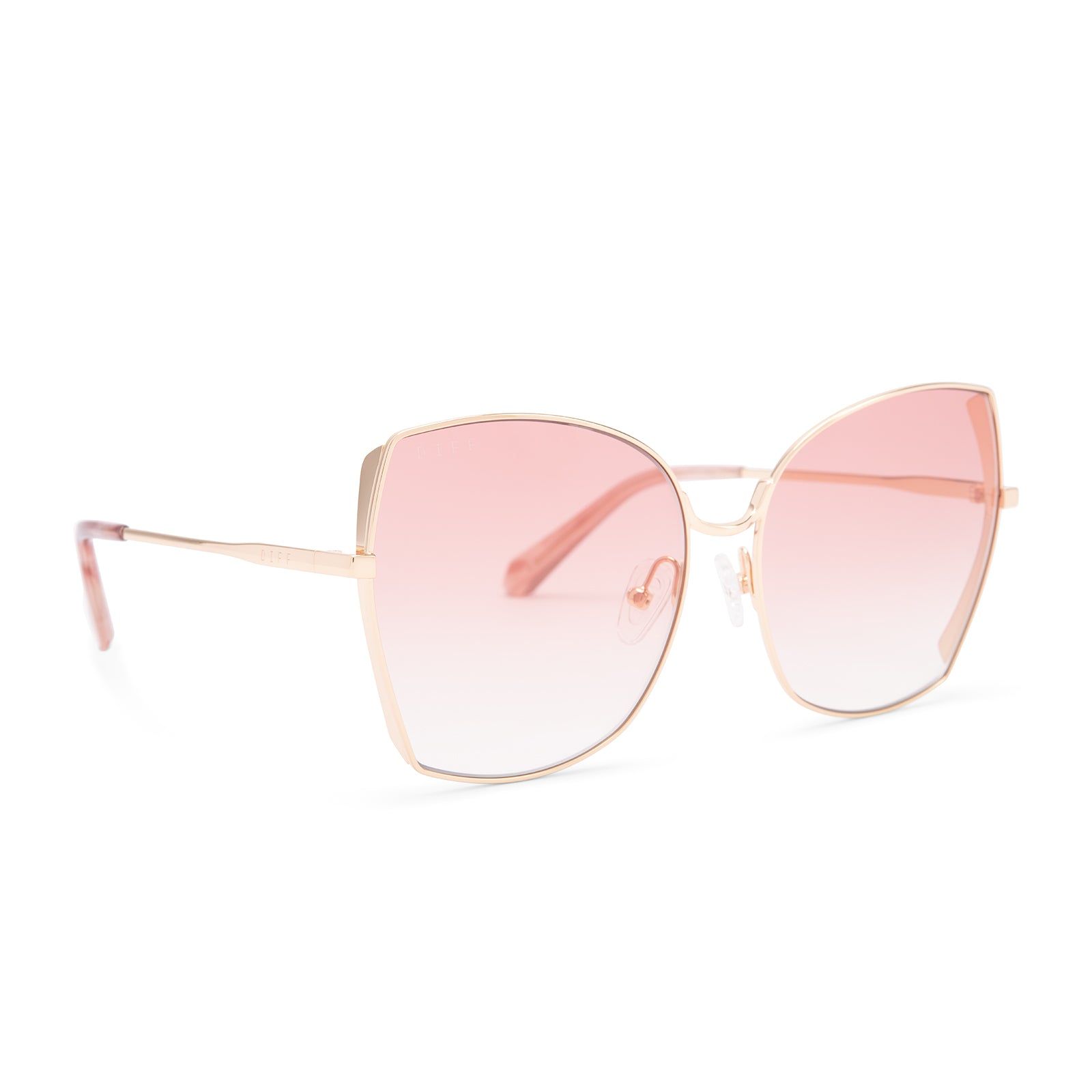 DONNA - GOLD W/CASSIS + PINK GRADIENT SUNGLASSES sold by Diff Eyewear product image thumbnail 2