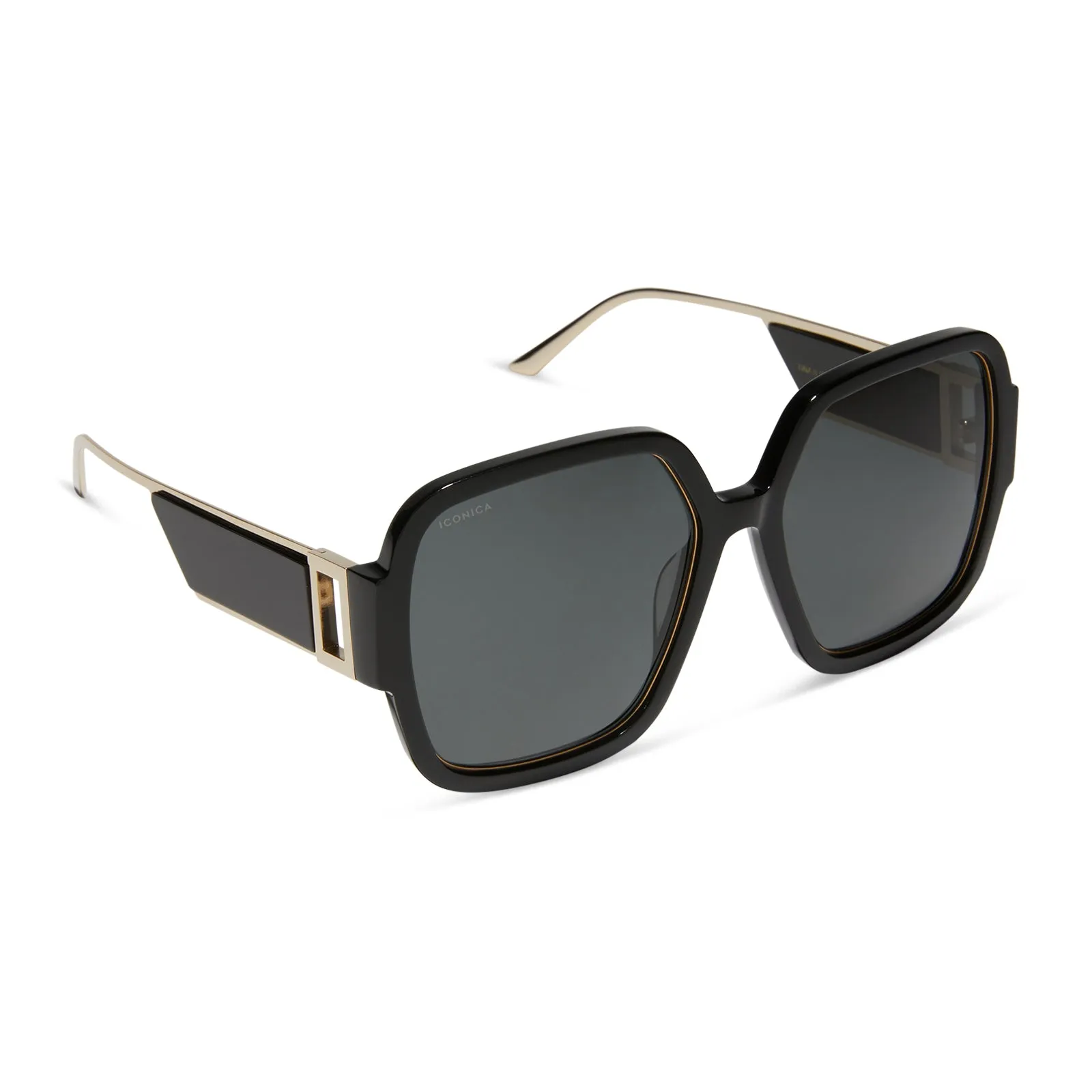 TINA II - BLACK + GREY + POLARIZED SUNGLASSES sold by Diff Eyewear