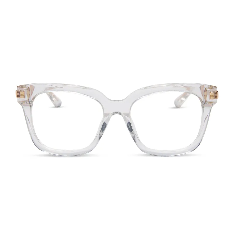 BELLA XS - CLEAR CRYSTAL + GOLD + GLASSES sold by Diff Eyewear