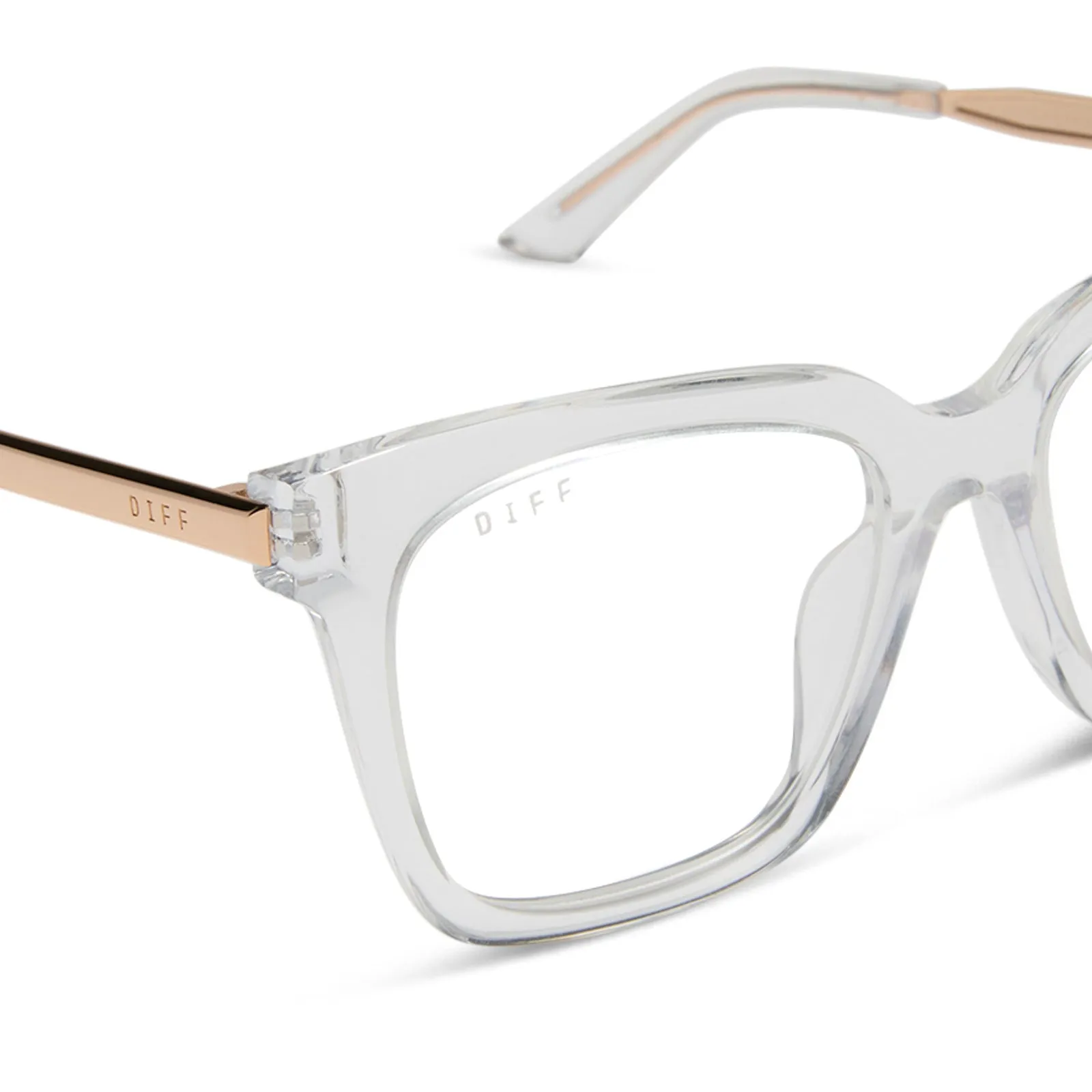 BELLA - CLEAR CRYSTAL + GOLD + GLASSES sold by Diff Eyewear product image thumbnail 4