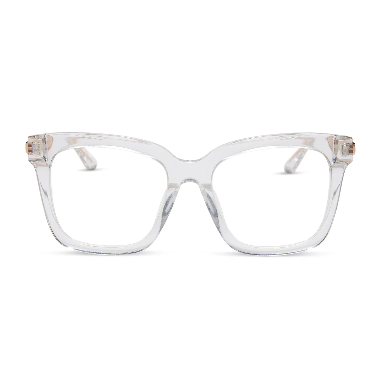 BELLA - CLEAR CRYSTAL + GOLD + GLASSES sold by Diff Eyewear