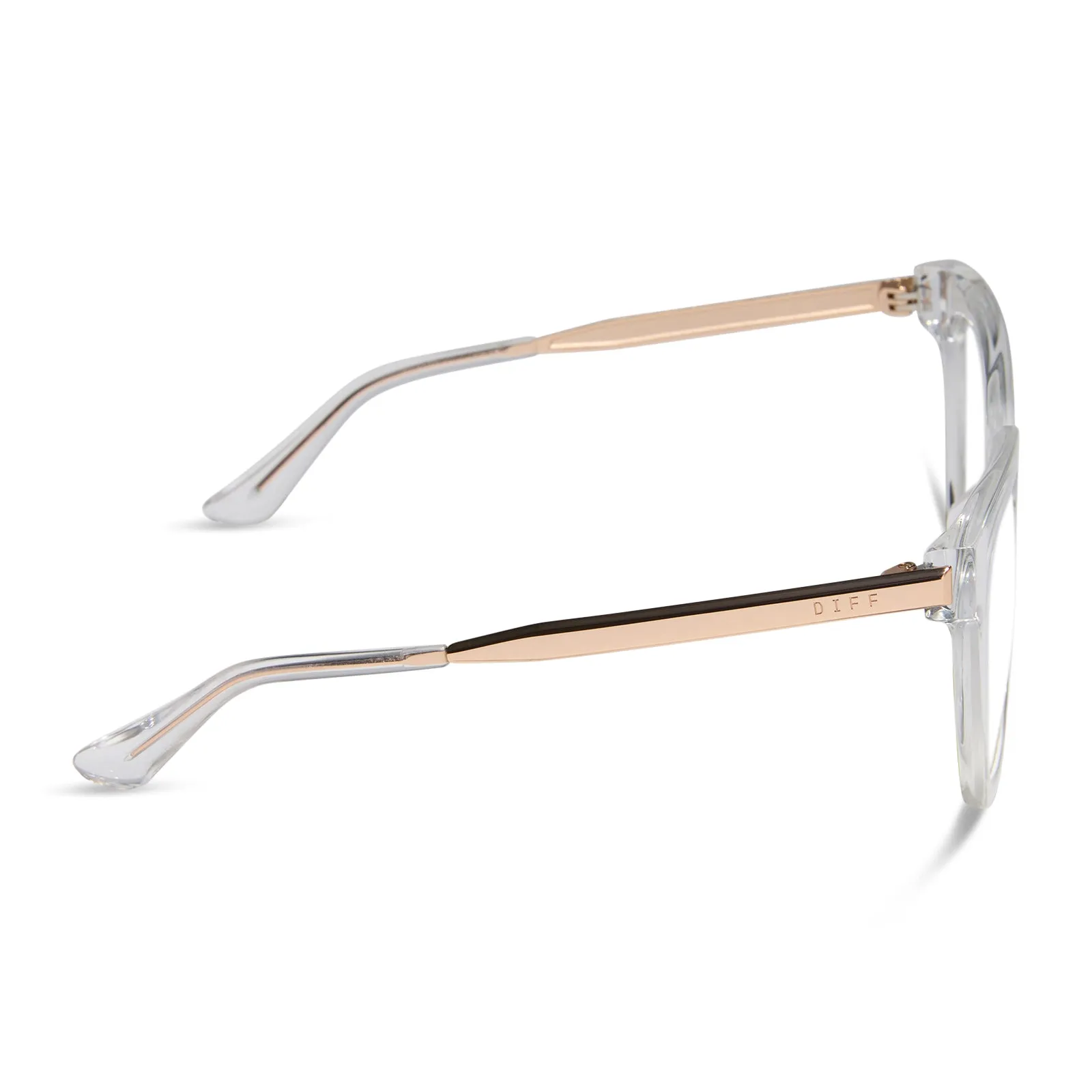 BELLA - CLEAR CRYSTAL + GOLD + GLASSES sold by Diff Eyewear product image thumbnail 3